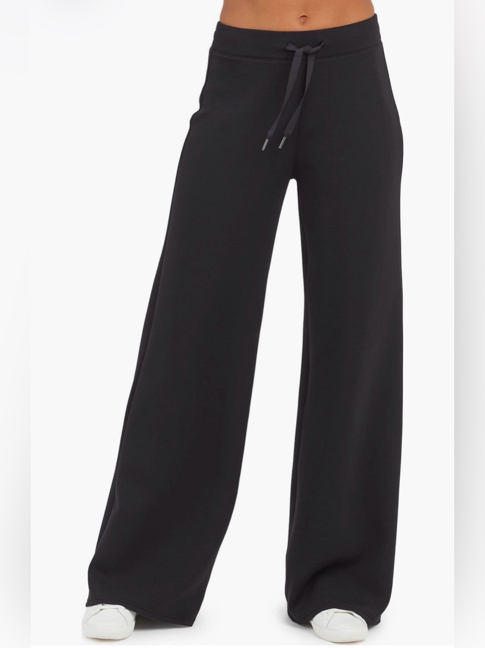 SPANX Air Essentials Wide Leg Pants Blackout Size Medium NWT Drawstring